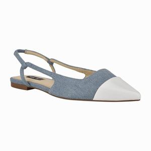 Nine West Babee Slingback Pointy Toe Ballerina Schoenen Blauw/Wit Nederland | LWP-725183